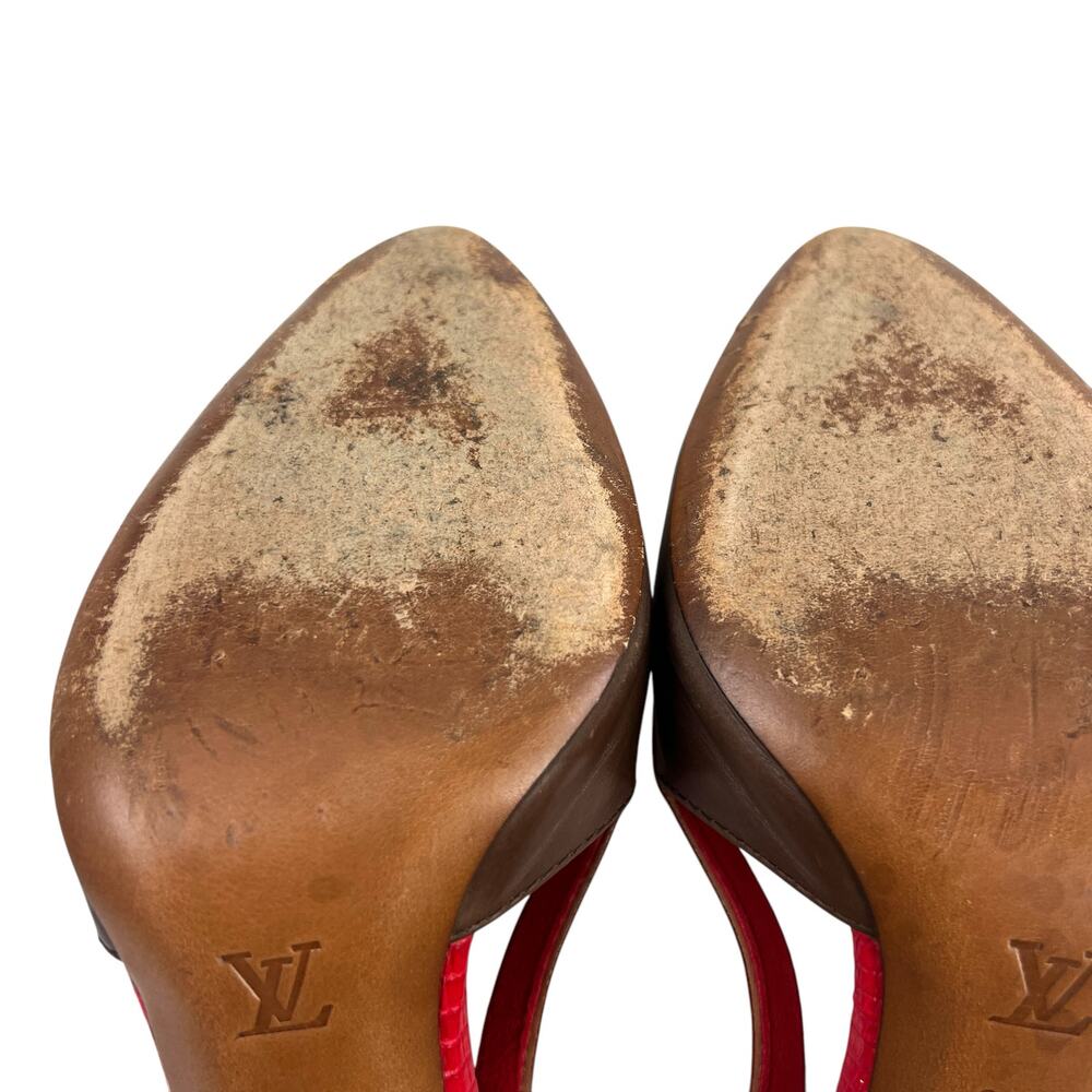 Louis Vuitton Cherry Leather Heels - Picture 9 of 9